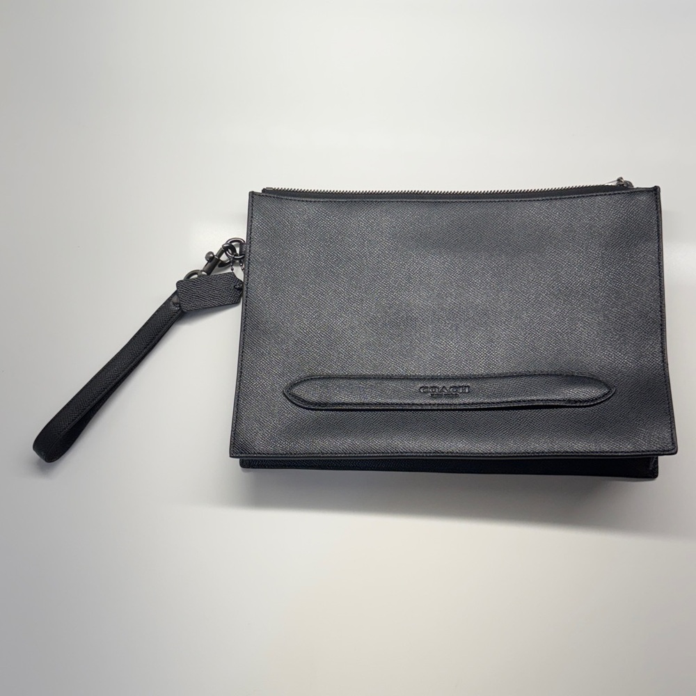Coach Charcoal Wristlet Pouch